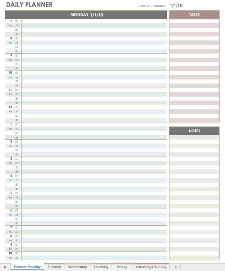 Free Blank Calendar Templates – Smartsheet Pertaining To Printable Blank Daily Schedule Template
