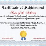 Free Blank Certificate Of Achievement Template | Netwise Template regarding Blank Certificate Of Achievement Template
