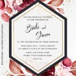 Free Burgundy Floral Wedding Invitation Templates For Word | Free Throughout Engagement Invitation Card Template