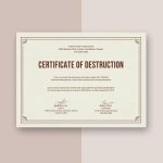 Free Certificate Of Destruction Template – Word | Psd | Indesign For Certificate Of Destruction Template