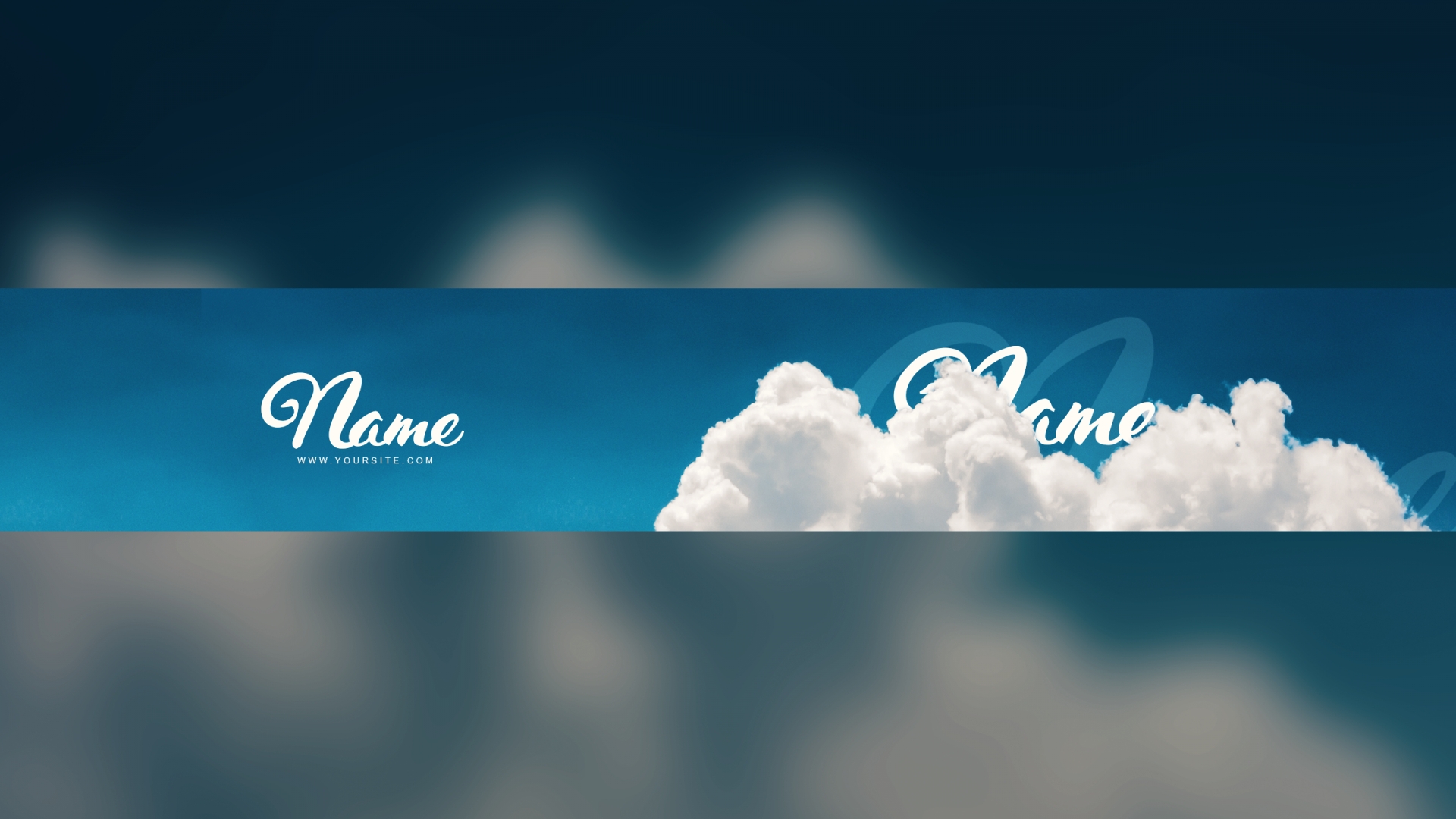 Free Clouds Youtube Banner Template | 5Ergiveaways Pertaining To Free Online Banner Templates