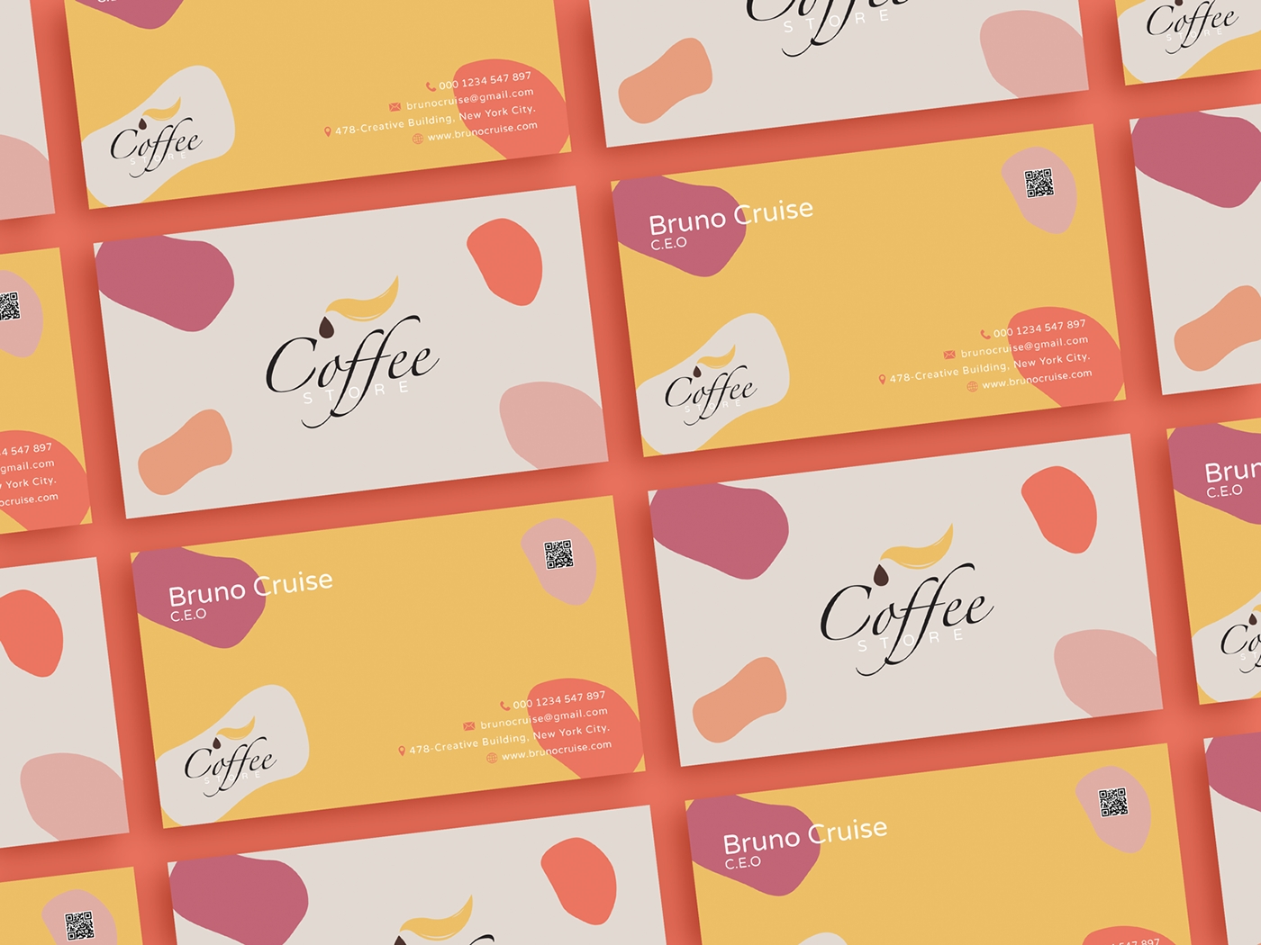 Free Coffee Store Business Card Template On Behance Inside Coffee Business Card Template Free