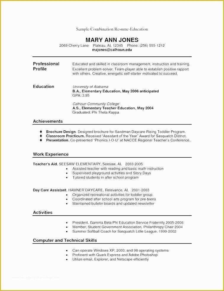 Free Combination Resume Template Word Of Training Manual Template Word In Combination Resume Template Word