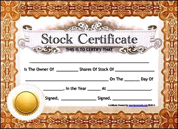 Free Common Stock Certificate Template - Sample Templates Within Free Stock Certificate Template Download