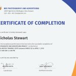 Free Completion Certificate Template In Adobe Photoshop, Illustrator Intended For Certificate Of Completion Template Free Printable