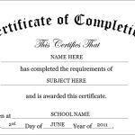 Free Completion Certificate Templates For Word | Best Creative Template Within Certificate Of Completion Word Template