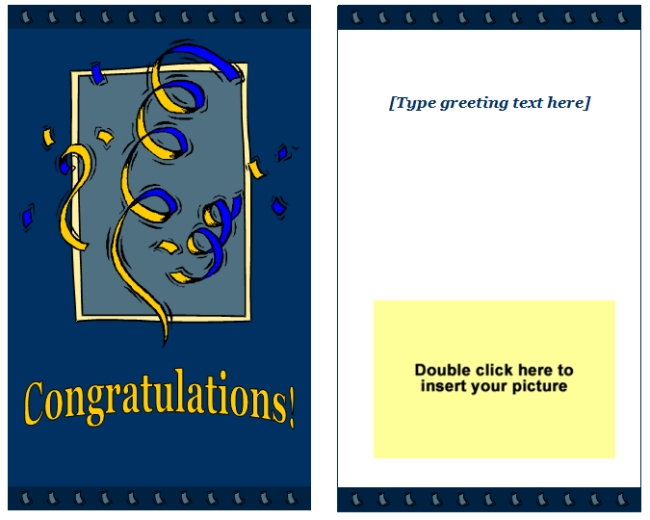 Free Congratulations Greeting Card Templates (Word | Psd) For Anniversary Card Template Word