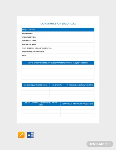 Free Construction Superintendent Daily Report Template: Download 154 Within Superintendent Daily Report Template
