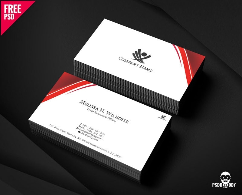 [Free] Corporate Business Cards Design Psd | Psddaddy In Business Card Size Template Psd
