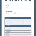 Free Custom Printable Homeschool Report Card Templates | Canva Intended For Homeschool Report Card Template