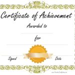Free Customizable Certificate Of Achievement Pertaining To Certificate Of Achievement Template For Kids