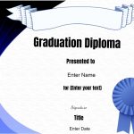 Free Customizable & Printable Diploma Template Within University Graduation Certificate Template