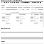 Free Daily Construction Report Template (Excel, Word, Pdf) – Excel Tmp Regarding Superintendent Daily Report Template
