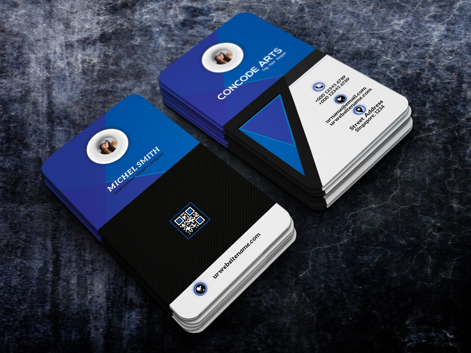 Free Download Blue Colour Business Cards Vol 85 – Professional Business With Professional Business Card Templates Free Download