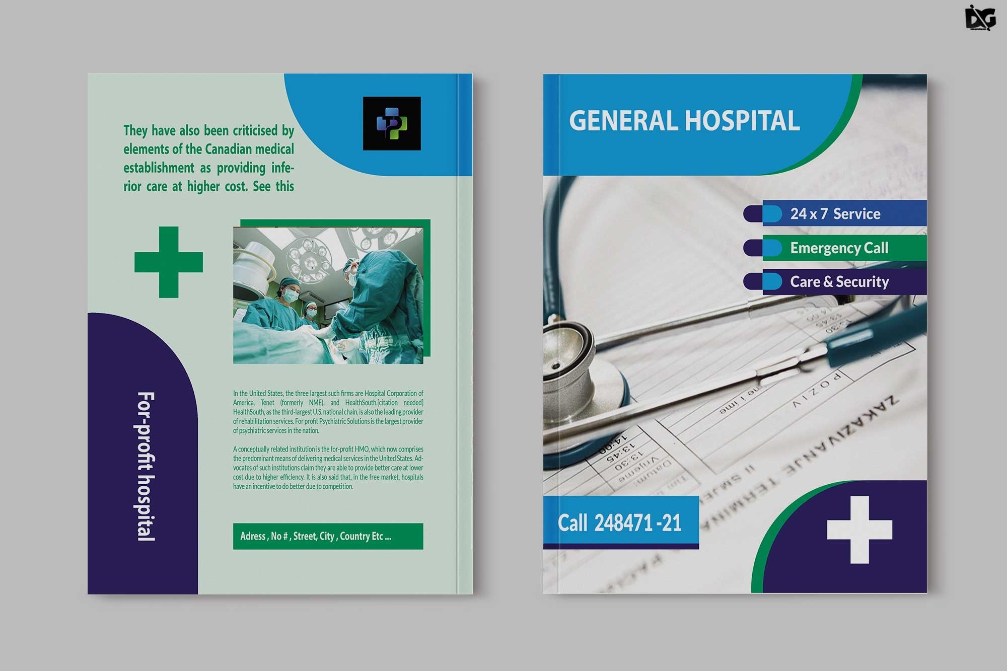 Free Download Psd Hospital Care Bi Fold Brochure Template Intended For Free Brochure Template Downloads