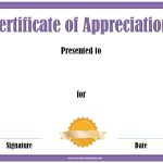 Free Editable Certificate Of Appreciation | Customize Online & Print At Intended For Printable Certificate Of Recognition Templates Free