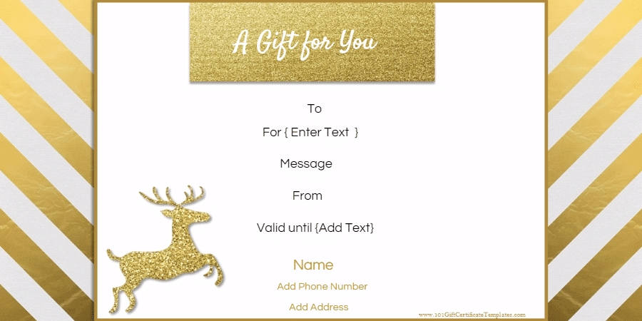 Free Editable Christmas Gift Certificate Template | 23 Designs Pertaining To Present Certificate Templates