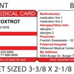 Free Emergency Contact Wallet Card | Arts - Arts intended for In Case Of Emergency Card Template