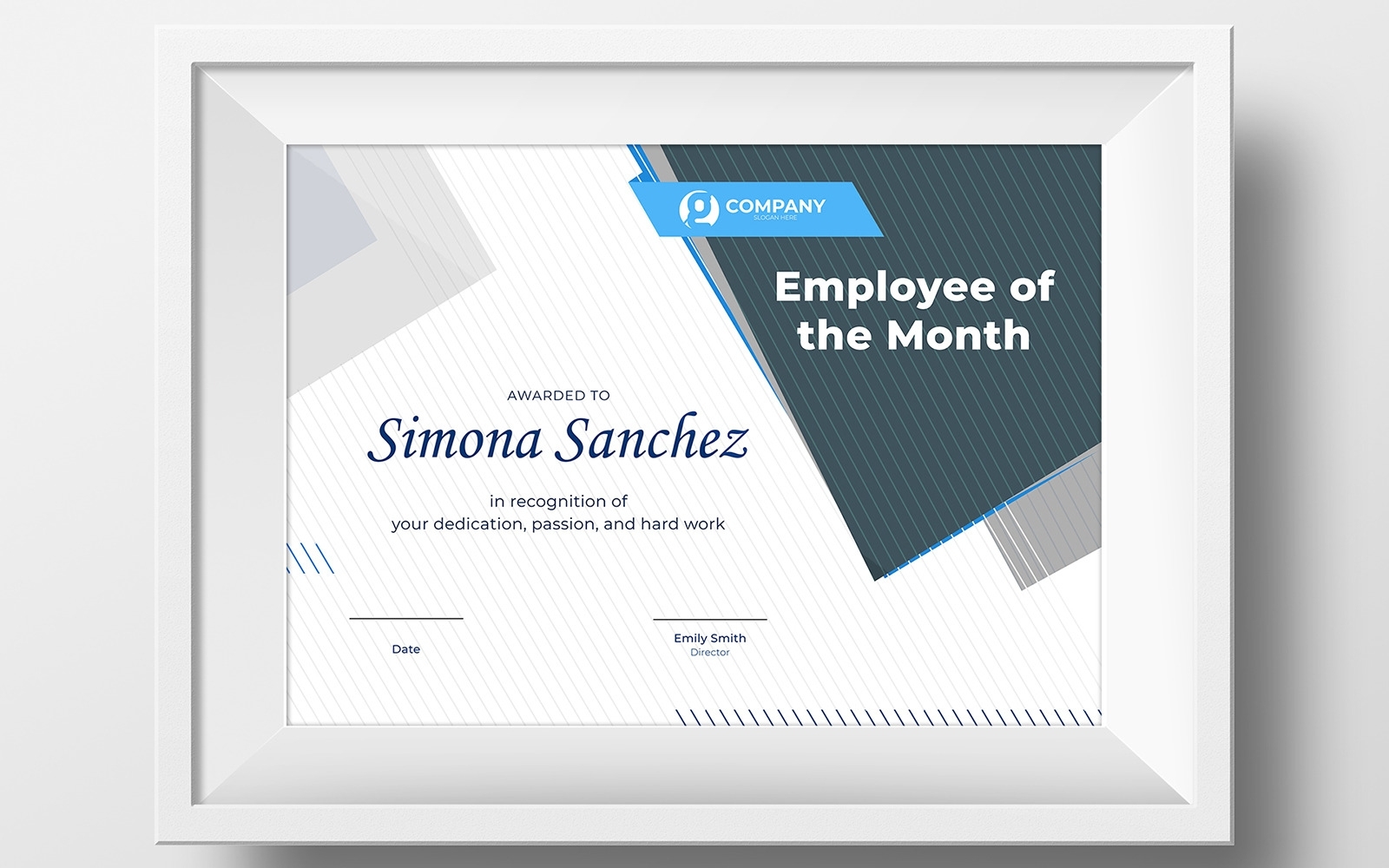 Free Employee Of The Month Certificate Template In Employee Of The Month Certificate Templates