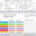 Free Event Schedule Tracker Template For Word 2013 With Report Template Word 2013