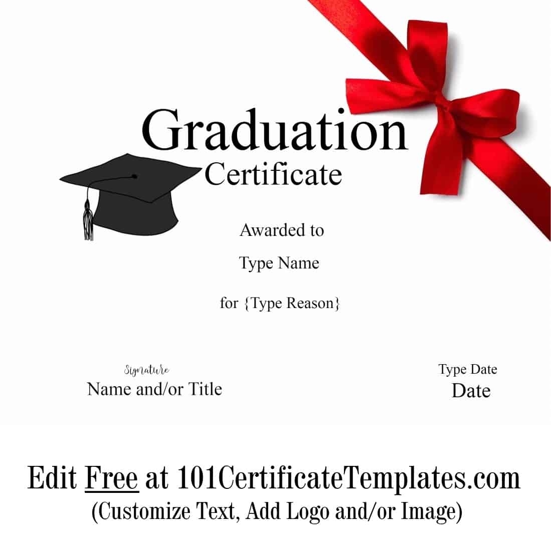 Free Graduation Certificate Template | Customize Online & Print Intended For Free Printable Graduation Certificate Templates