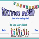 Free Happy Birthday Certificate Template – Customize Online Within Free Printable Certificate Templates For Kids