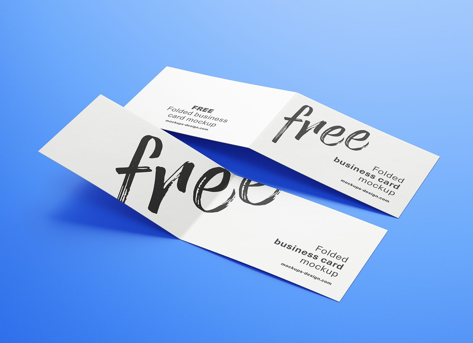 Free Horizontal Folded Business Card Mockup Psd Set – Good Mockups Within Fold Over Business Card Template