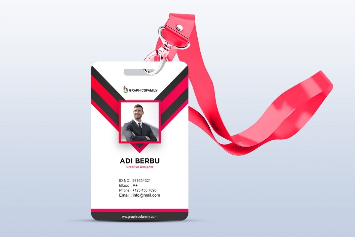Free Id Card Psd Template – Graphicsfamily With Template Name Card Psd