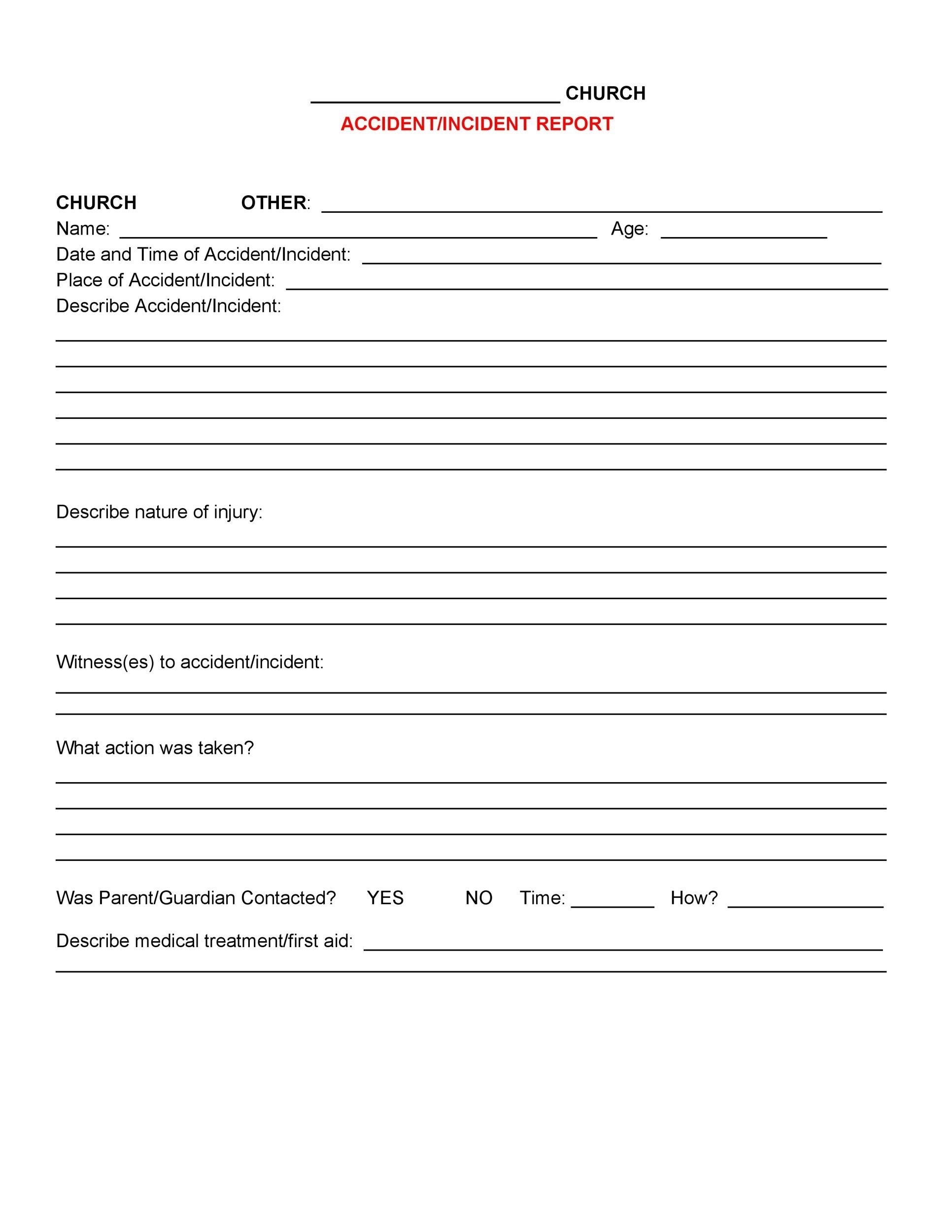 Free Incident Report Form Template Word – Printable Templates Regarding Incident Report Register Template