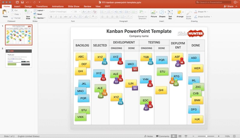 Free Kanban Board Templates For Powerpoint Pertaining To Kanban Card Template