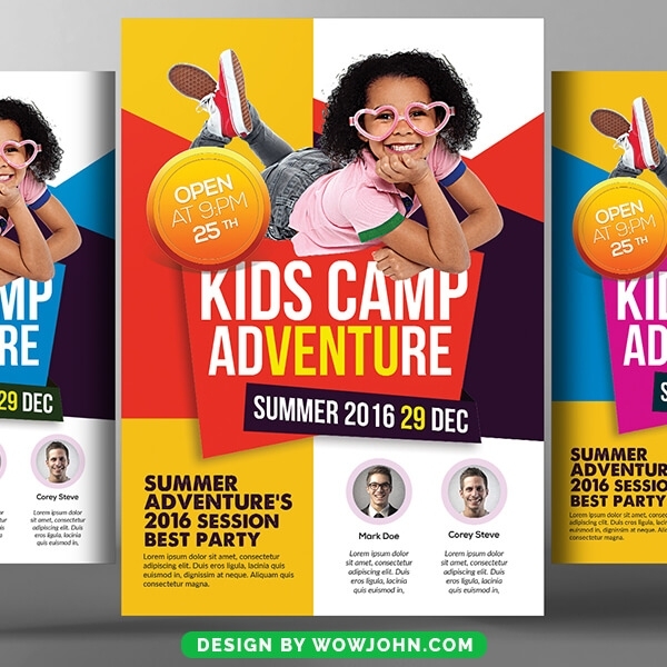Free Kids Summer Camp Flyer Template Free Psd Templates, Png, Vector Regarding Summer Camp Brochure Template Free Download