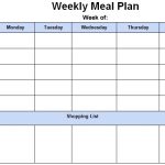 Free Meal Plan Template (Daily, Weekly, Monthly) – Best Collections With Regard To Blank Meal Plan Template