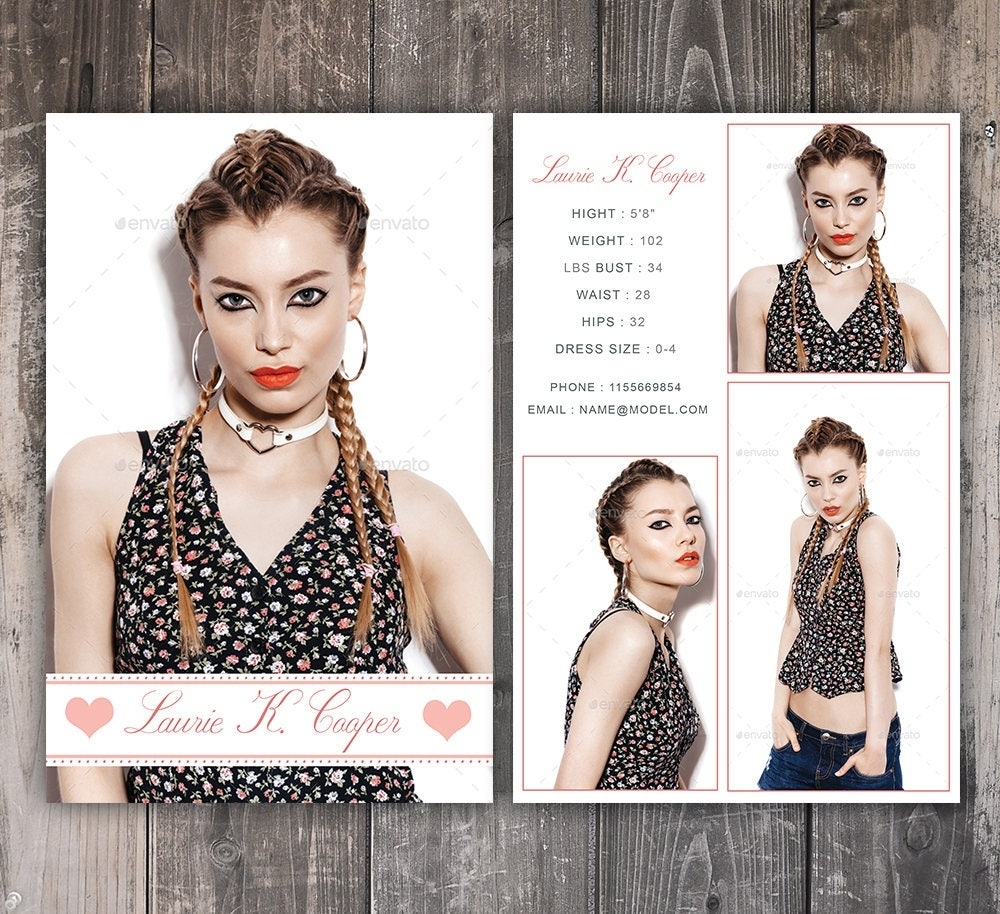Free Model Comp Card Template Psd - Professional Sample Template Within Free Model Comp Card Template
