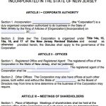 Free New Jersey Corporate Bylaws Template | Pdf | Word Regarding Corporate Bylaws Template Word