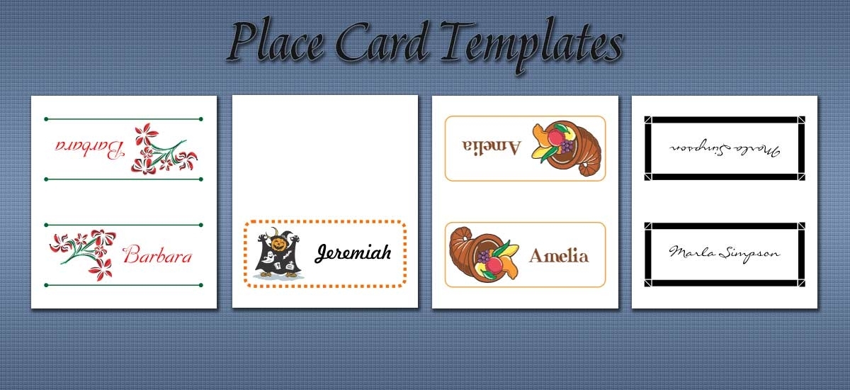 Free Place Card Templates Throughout Place Card Template Free 6 Per Page