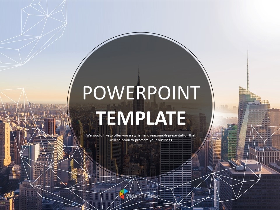 Free Ppt Template – Buildings And Cities In What Is Template In Powerpoint