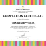 Free Preschool Completion Certificate Template In Microsoft Word Pertaining To Free Certificate Of Completion Template Word