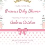 Free Princess Baby Shower Invitation Template In Microsoft Word with Free Baby Shower Invitation Templates Microsoft Word