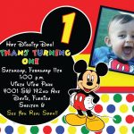Free Printable 1St Mickey Mouse Birthday Invitations | Free Invitation For First Birthday Invitation Card Template