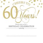 Free Printable 60Th Birthday Invitation Templates – Golden Collections Throughout Template For Anniversary Card
