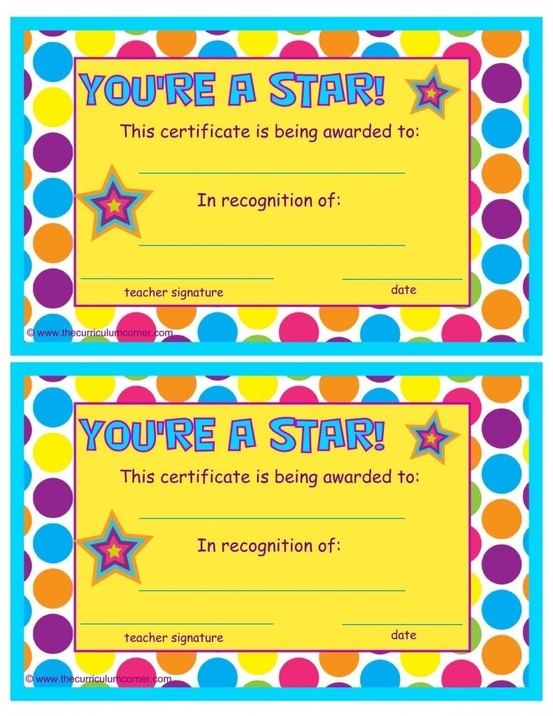 Free Printable Award Certificates For Elementary Students – Free Printable Pertaining To Free Student Certificate Templates