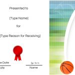 Free Printable Basketball Certificates | Edit Online And Print At Home With Regard To Basketball Certificate Template