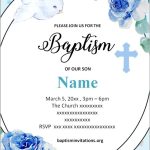 Free Printable Boy Baptism Greeting Card Templates Baptism Invitations Intended For Free Christening Invitation Cards Templates