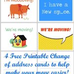 Free Printable Change Of Address Cards - Free Printable intended for Moving House Cards Template Free