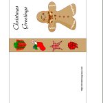 Free Printable Christmas Card With Gingerbread Man pertaining to Printable Holiday Card Templates