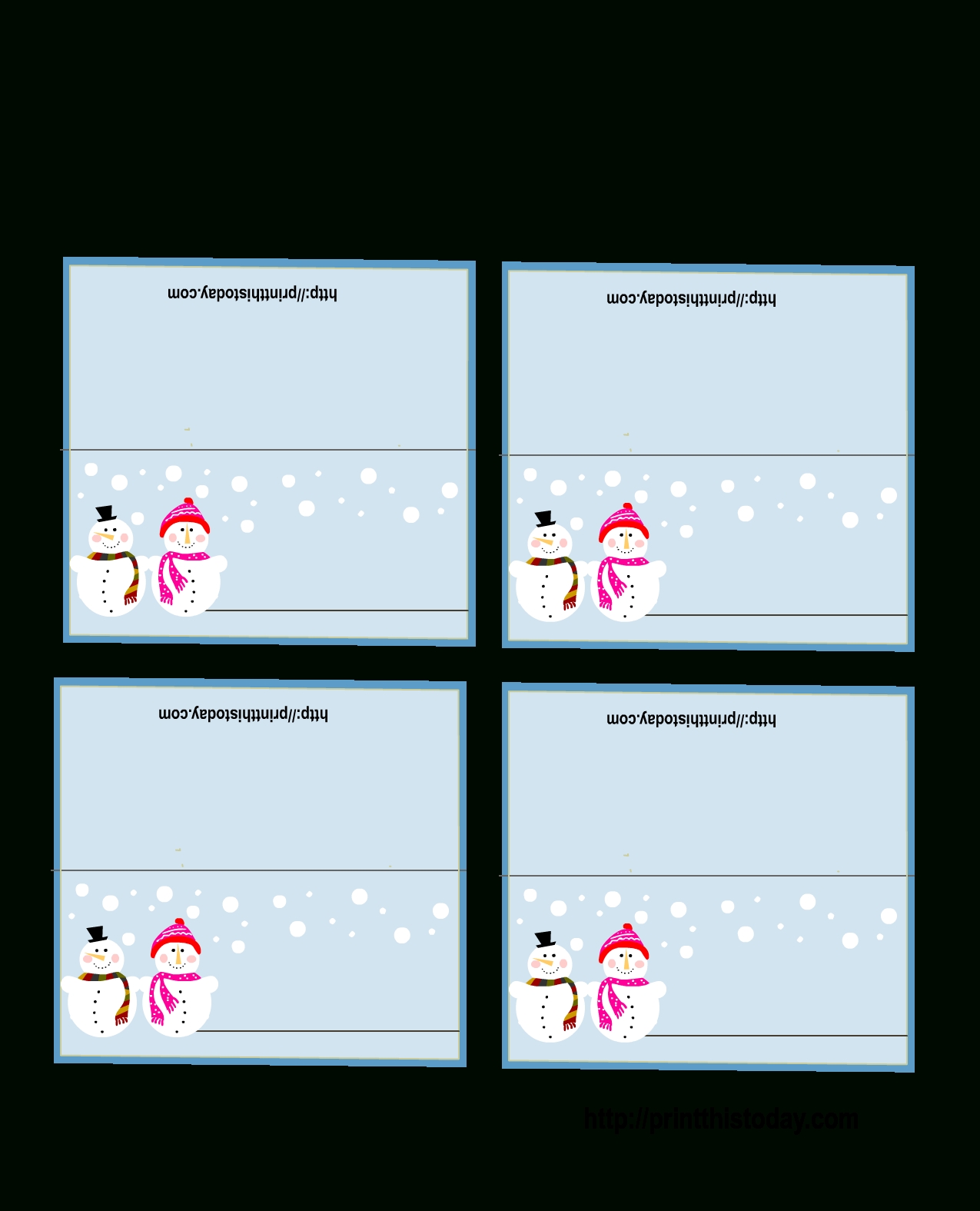 Free Printable Christmas Place Cards Intended For Table Place Card Template Free Download