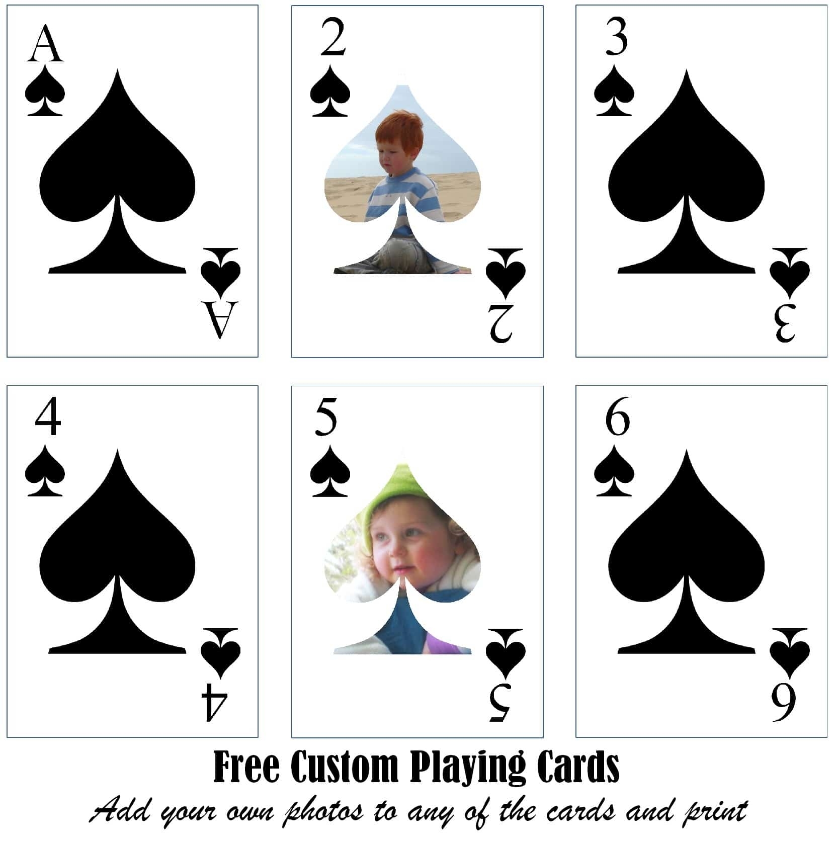 Free Printable Custom Playing Cards | Add Your Photo And/Or Text With Regard To Free Printable Playing Cards Template