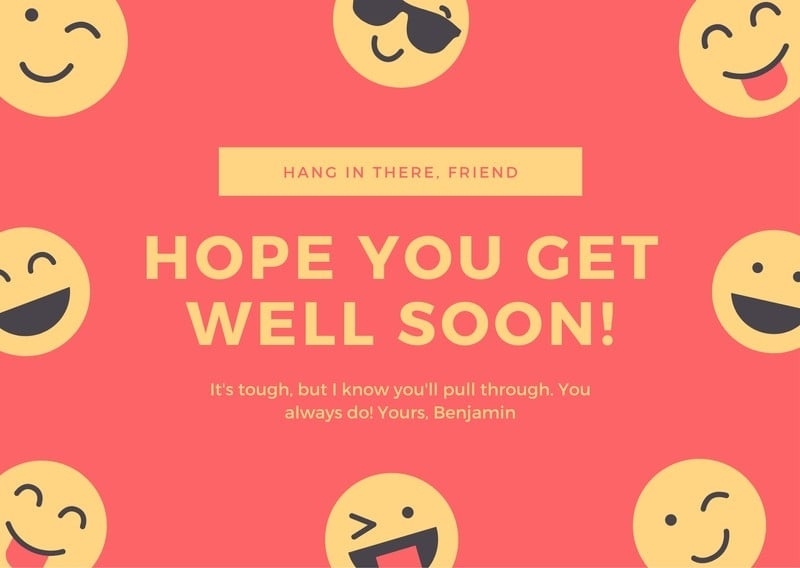 Free, Printable, Editable Get Well Soon Card Templates | Canva Pertaining To Get Well Card Template