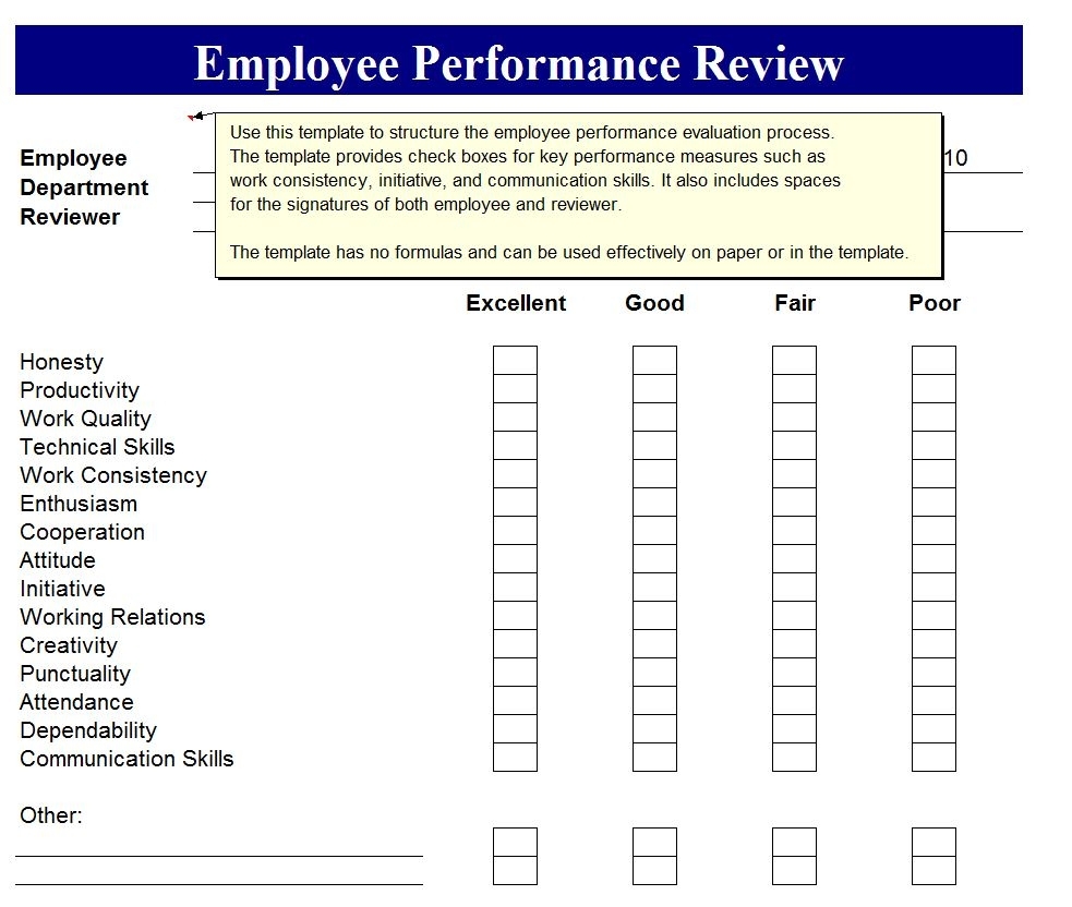 Free Printable Employee Review Forms | Search Results | Calendar 2015 With Service Review Report Template