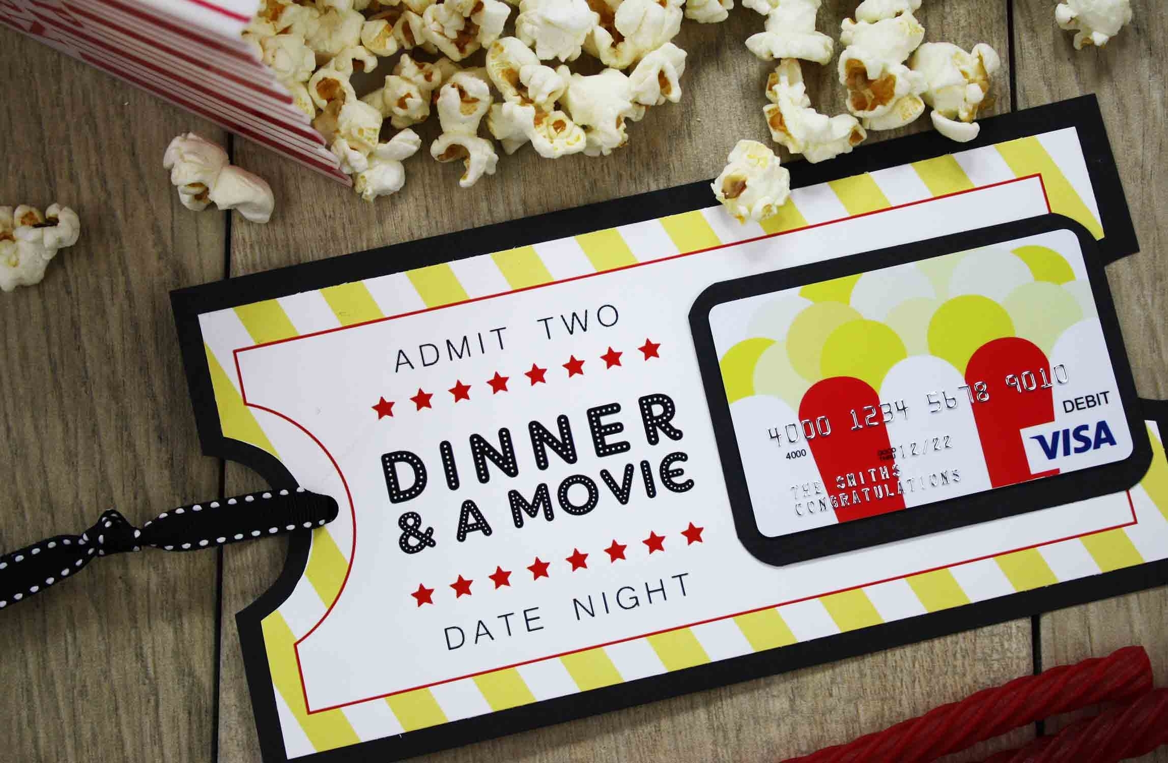 {Free Printable} Give Date Night For A Wedding Gift | Gcg Within Movie Gift Certificate Template